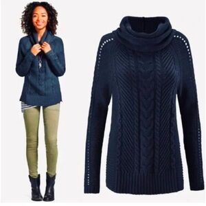 Cabi Cable Knit Cowl Sweater - 3168, size Small